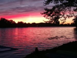 loon lake sunset